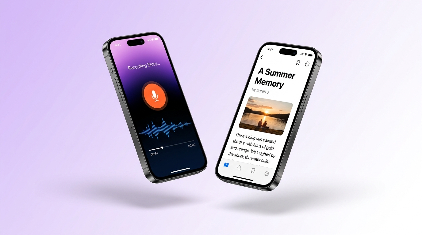 Aplikacja MojeHistorie na telefonie